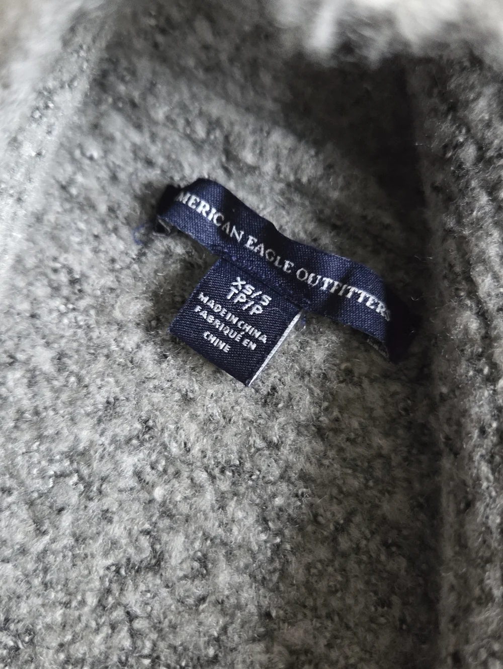 American Eagle Outfitters Open-Front Shawl Collar Cardigan - Gray - Picture 4 of 6